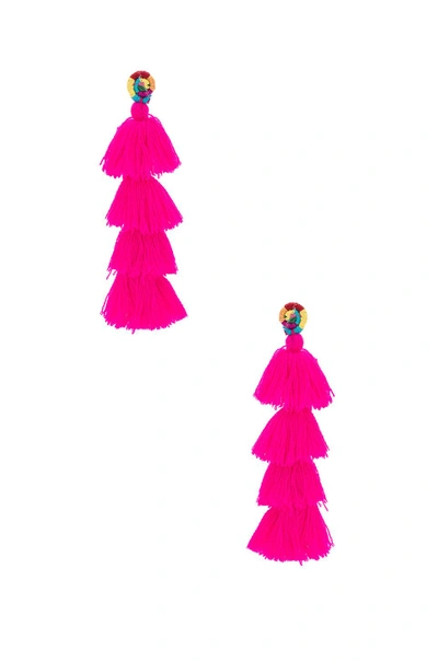 All Things Mochi The Ittou Earrings In Pink In Fuchsia