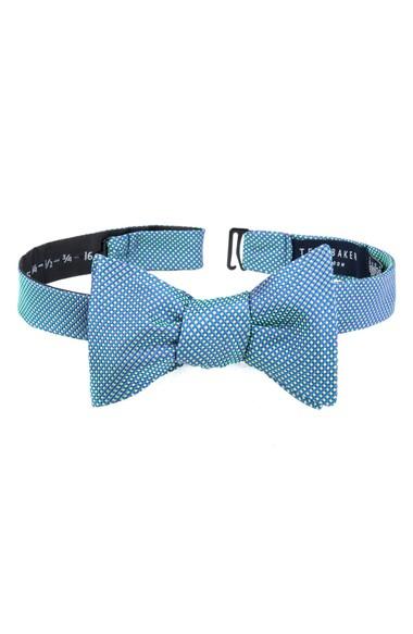 Ted Baker Natte Check Bow Tie In Green | ModeSens