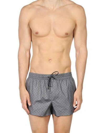 Dolce & Gabbana Swim Shorts In Grey