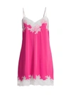 Natori Enchant Lace-trim Chemise In Fuchsia