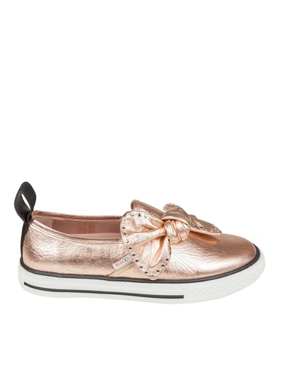 Red Valentino Slip On Laminated With Floor In Nude
