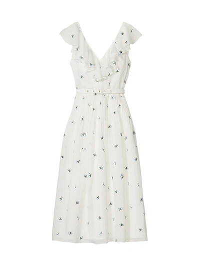 Kate Spade Embroidered Dainty Bloom Dress In French Cream