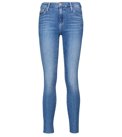 Ag Farah Skinny Ankle High-rise Jeans In Blue