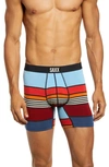 Saxx Vibe Super Soft Slim Fit Boxer Briefs In Navy Super Stripe