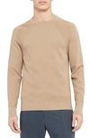 Theory Latham Raglan Crewneck Sweater In Sepia