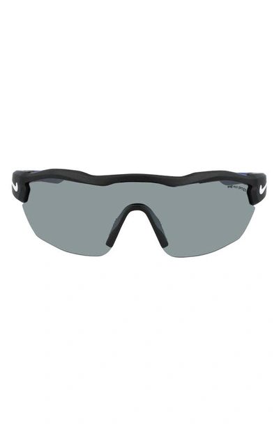 Nike Show X3 Elite 61mm Wraparound Sunglasses In Black / Silver