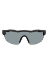 Nike Show X3 Elite 61mm Wraparound Sunglasses In Matte Black/ Grey/ Grey