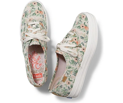 Keds X Rifle Paper Co. Triple Wildflower In Natural Multi