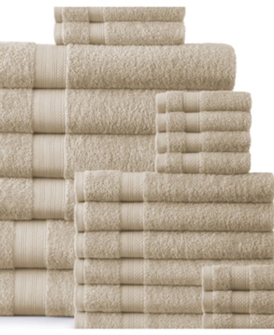 Addy Home Fashions Plush Towel Set - 24 Piece Bedding In Beige