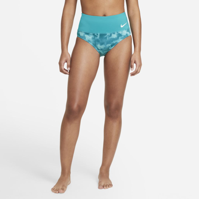 Nike Cloud-dye High-waist Bikini Bottoms Women's Swimsuit In Aquamarine