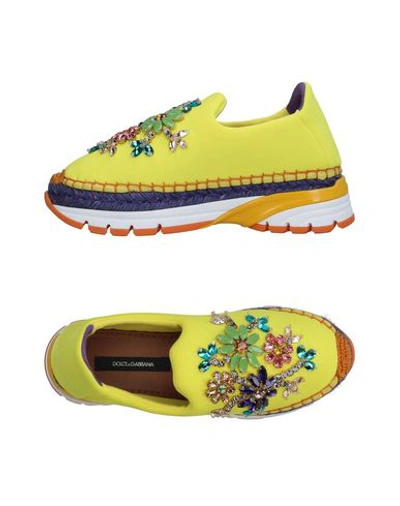 Dolce & Gabbana Sneakers In Yellow