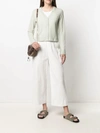 Vince Short Cashmere V-neck Cardigan In Celery