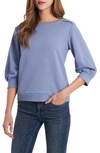 Vince Camuto Puff Sleeve Top In Blue Cloud