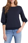 Vince Camuto Puff Sleeve Top In Classic Navy