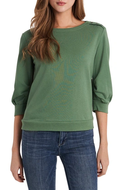 Vince Camuto Puff Sleeve Top In Lush Eden