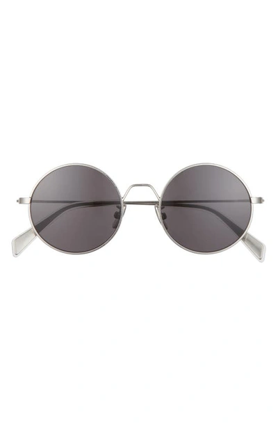 Celine 50mm Round Sunglasses In Palladium/ Grey