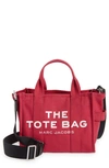 The Marc Jacobs Mini Traveler Canvas Tote In Persian Red