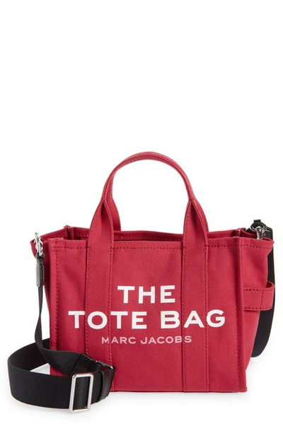 Marc Jacobs Mini Traveler Canvas Tote In Persian Red