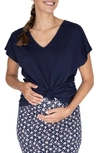 Angel Maternity Oversize Maternity T-shirt In Navy