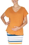 Angel Maternity Oversize Maternity T-shirt In Brown