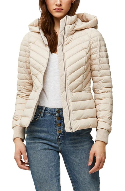 Soia & Kyo Chalee Water Repellent 700 Fill Power Down Lightweight Hooded Jacket In Pearl