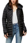 Soia & Kyo Alyssandra Down Water Repellent Lightweight A-line Hooded Coat In Black