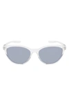 Nike City Persona 57mm Cat Eye Sunglasses In Clear / Grey