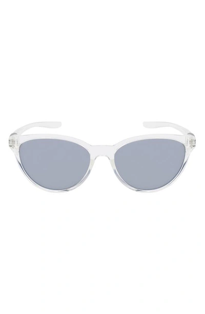 Nike City Persona 57mm Cat Eye Sunglasses In Clear / Grey