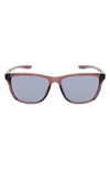 Nike City Icon 61mm Rectangle Sunglasses In Smokey Mauve / Grey