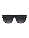 David Beckham 54mm Rectangular Sunglasses In Black/havana