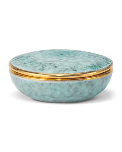 Aerin Calinda 18k Goldplated Ceramic Box In Blue