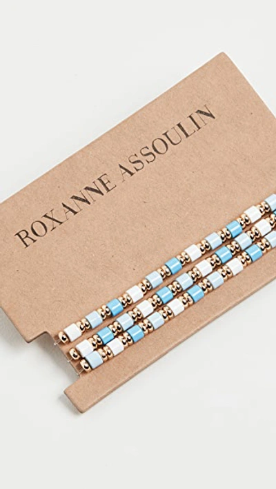 Roxanne Assoulin Little Ones Bracelet Set Of 3 In Blue/gold