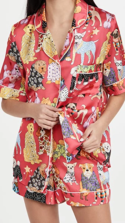 Karen Mabon Fashion Dogs Pink Short Pajama Set