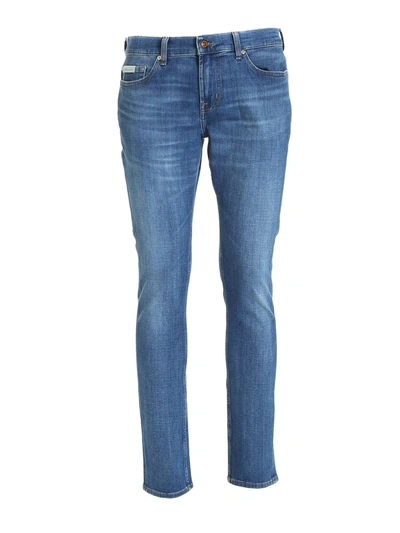 7 For All Mankind Ronnie Jeans In Blue In Blue