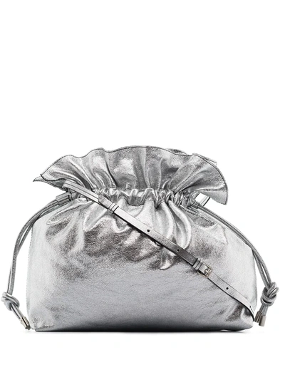 Isabel Marant Ailey Drawstring Shoulder Bag In 08si Silver