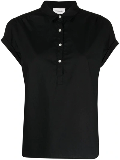Woolrich Sleeveless Fitted Blouse In Black