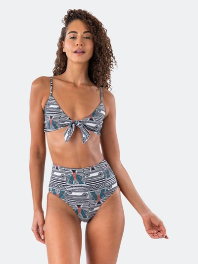 Bromelia Swimwear Vivianne Bikini Top In Grey