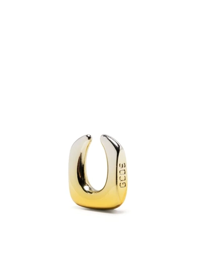 Gcds Metallic Effect Earrings In Metal Oro