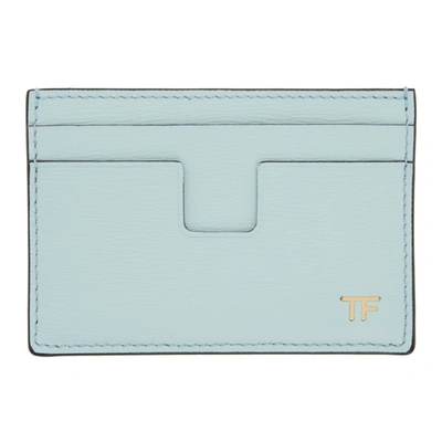 Tom Ford Blue T-line Classic Card Holder In U5028 Ice