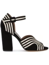 Tabitha Simmons Alexis Wave Ankle Strap Sandals In Black