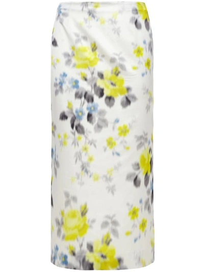 Blumarine Polyester Skirt In White,yellow,blue