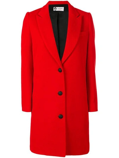 Lanvin Single-breasted Whipcord Coat In G Ranium