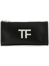 Tom Ford Logo Clutch Bag In Black