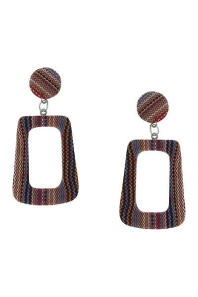 Olivia Welles Ember Multicolor Earrings In Silver-multi