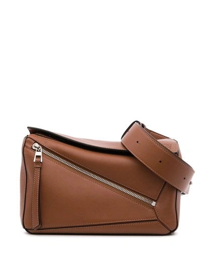 Loewe Small Puzzle Belt Bag In Brown