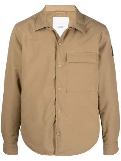 Closed Padded Recycled Polyester Shirt Jacket In Neutrals