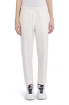 Jil Sander Organic Cotton Drawstring Trousers In White