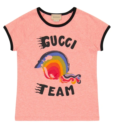 Gucci Kids' Team T-shirt In Pink In Red