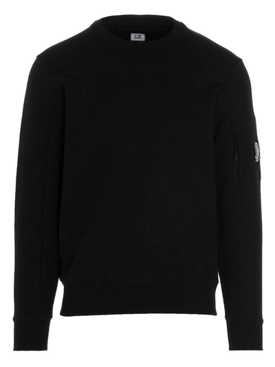 C.p. Company Lens Logo Crewneck Sweatshirt In Black