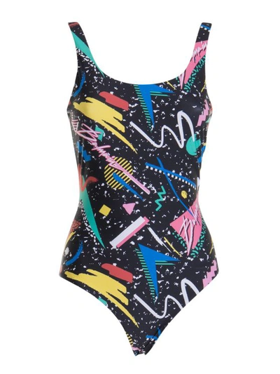 Balmain Printed One-piece Swimsuit In Multicolor In Multicolour